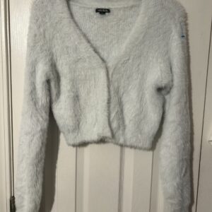 Fuzzy White Sweater - XS