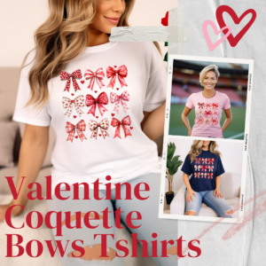 Valentine Coquette Bows Tshirt