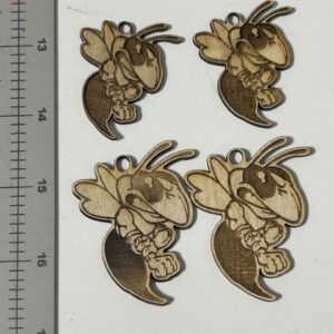 Wooden Hornet Charms