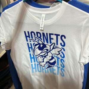 Hornets Mascot Stacked Youth Large Stacked Tshirt