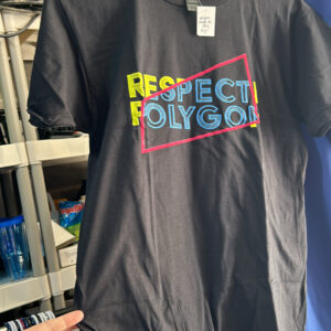Respect the Polygon Black Tshirt Youth Xlarge
