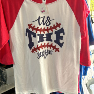Tis the Season Baseball Raglan Youth Large