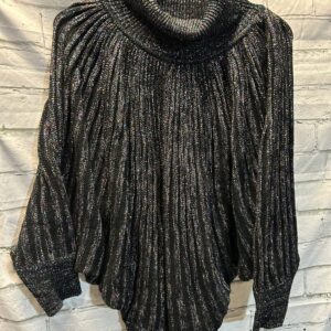 Black Glitter turtleneck sweater - one size