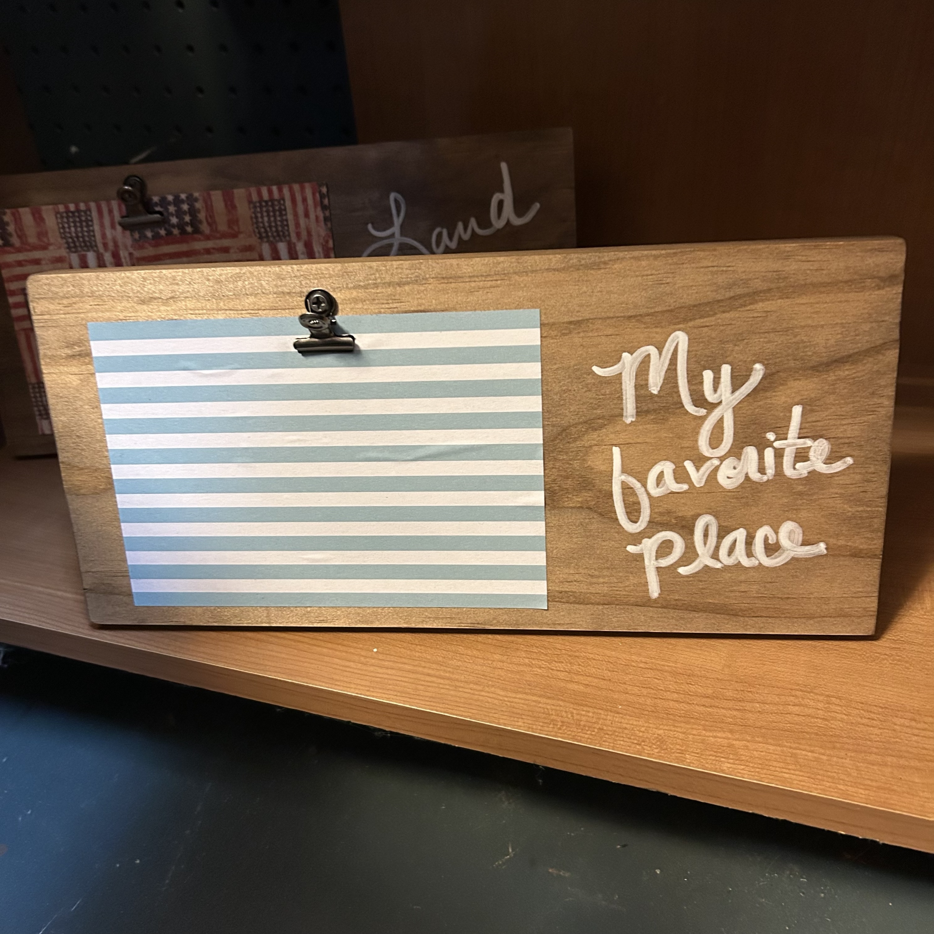 My Favorite Place Wooden Picture Stand