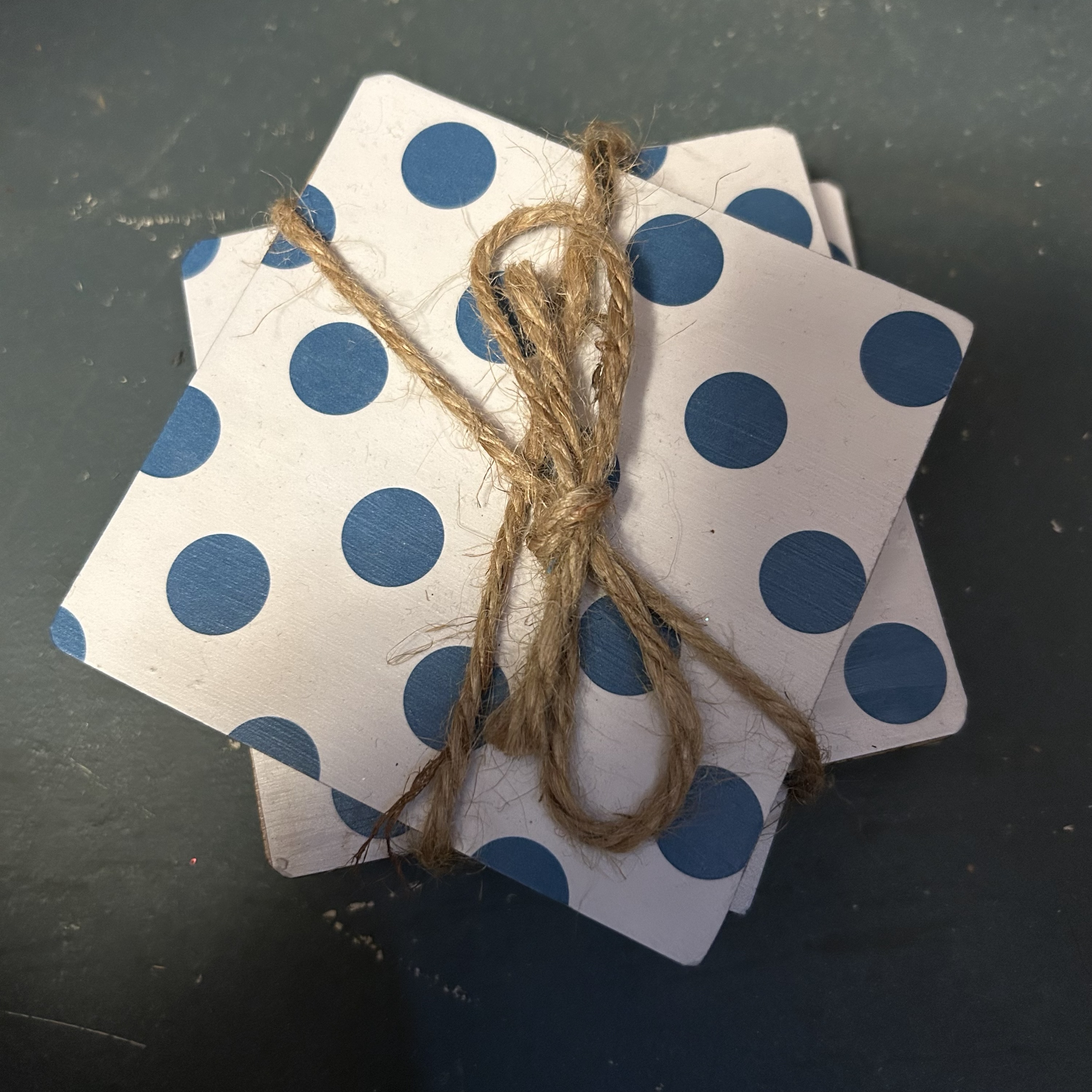 Dot Wooden Coaster Set of 4