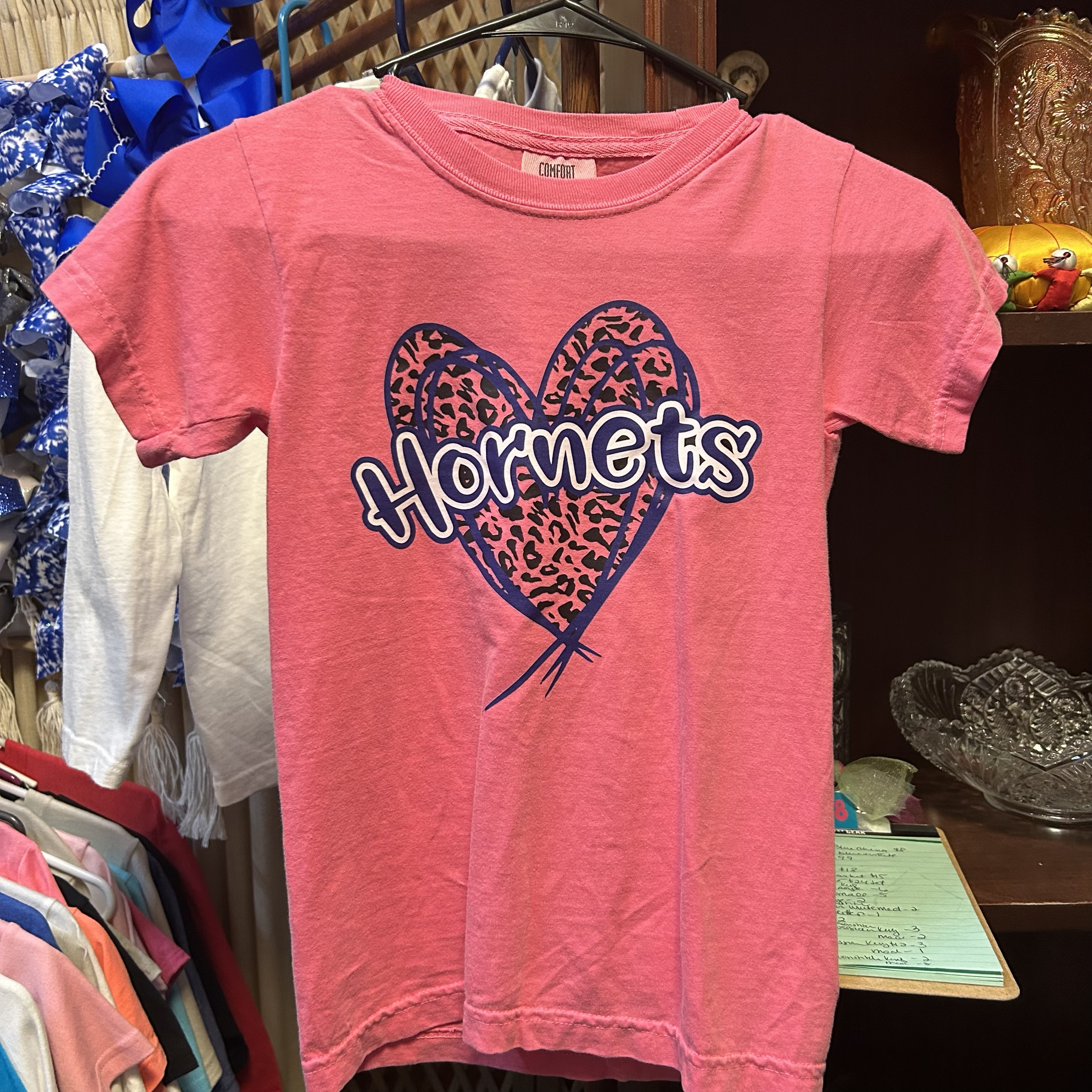 Hornets Cheetah Heart Pink CC Youth Small