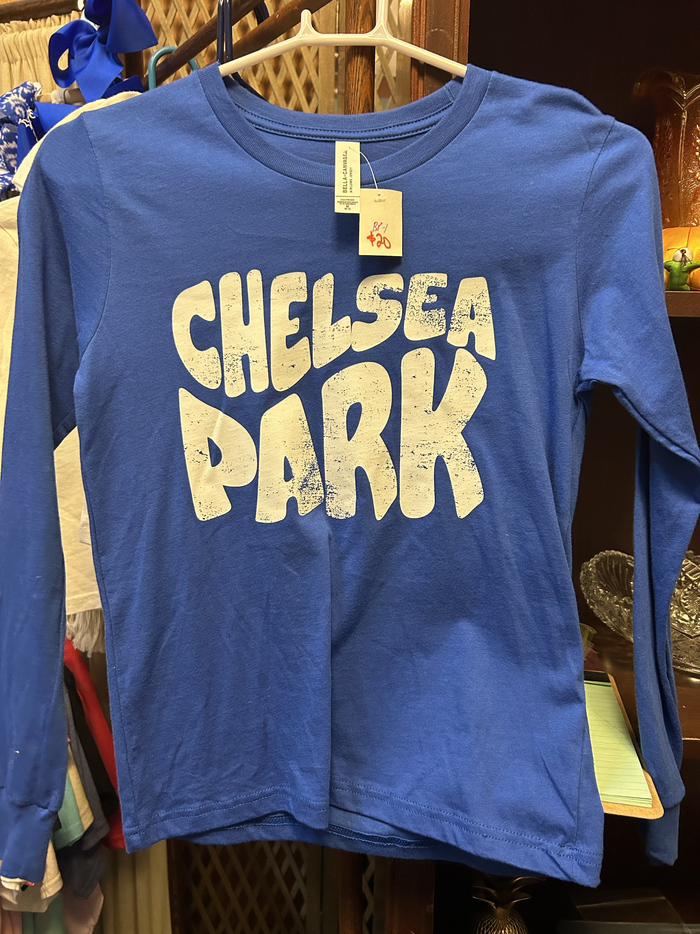 Chelsea Park Distressed Royal Longsleeve Youth Medium