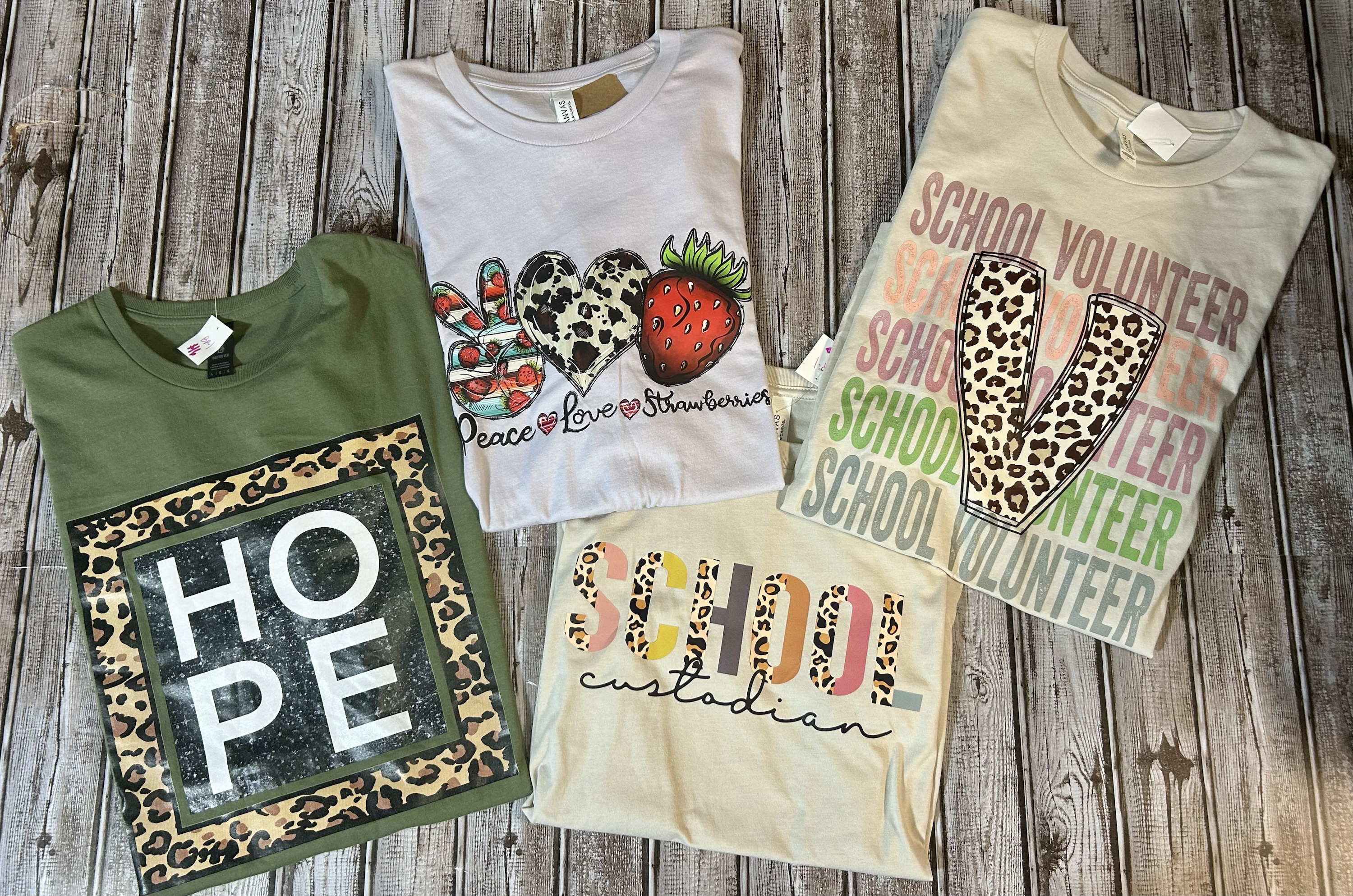 Peace Love Strawberries Adult Large