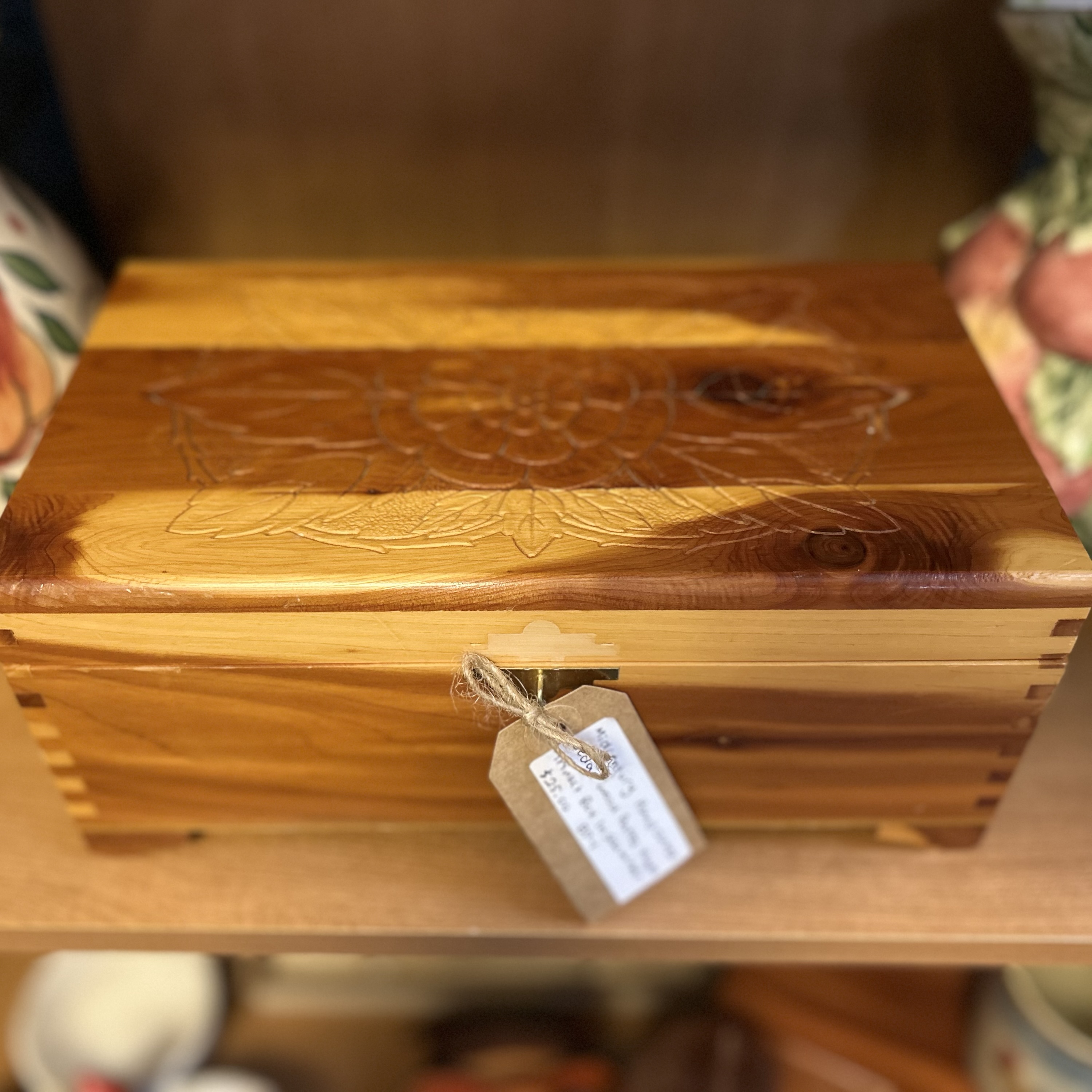 Box with floral engraving
