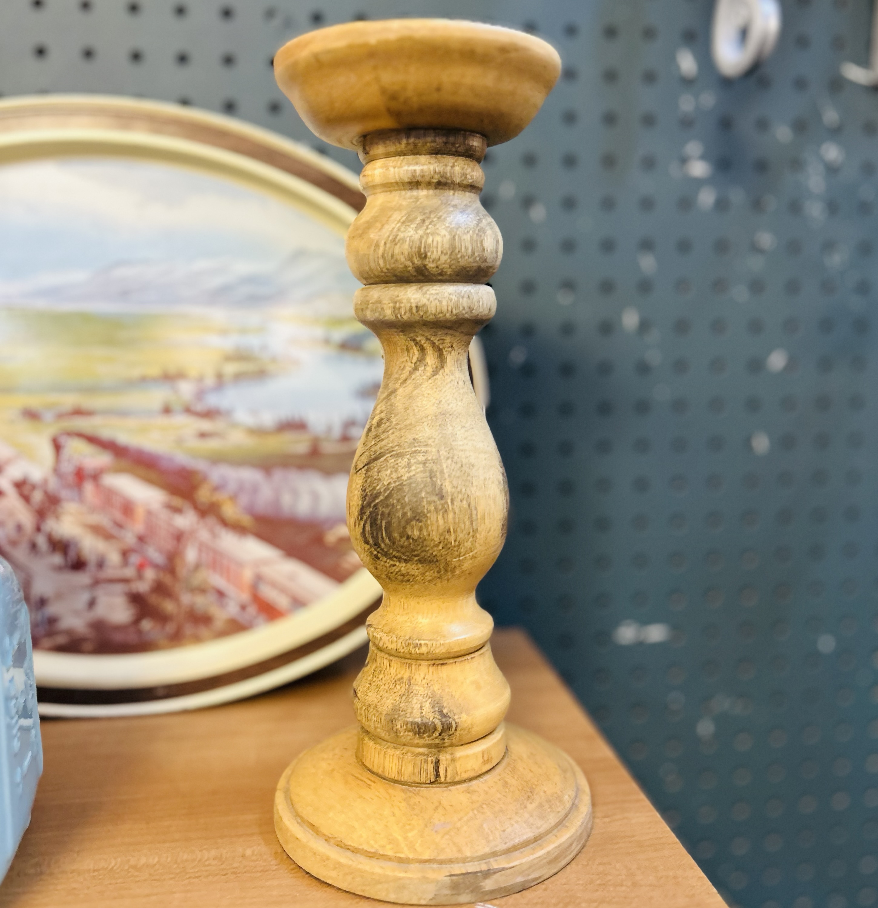 Peir 1 One Wood Candlestick