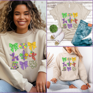 Coquette Mardi Gras Bow Grid Collection