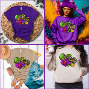 Mardi Gras Heart Collection