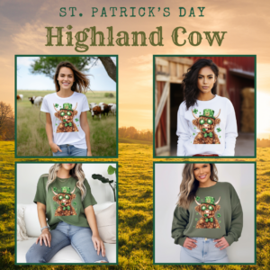 Highland Cow St. Patrick's Day Collection