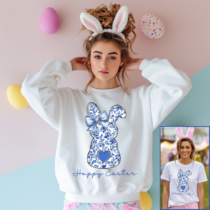 Blue & White Floral Chinoiserie Bunny Collection