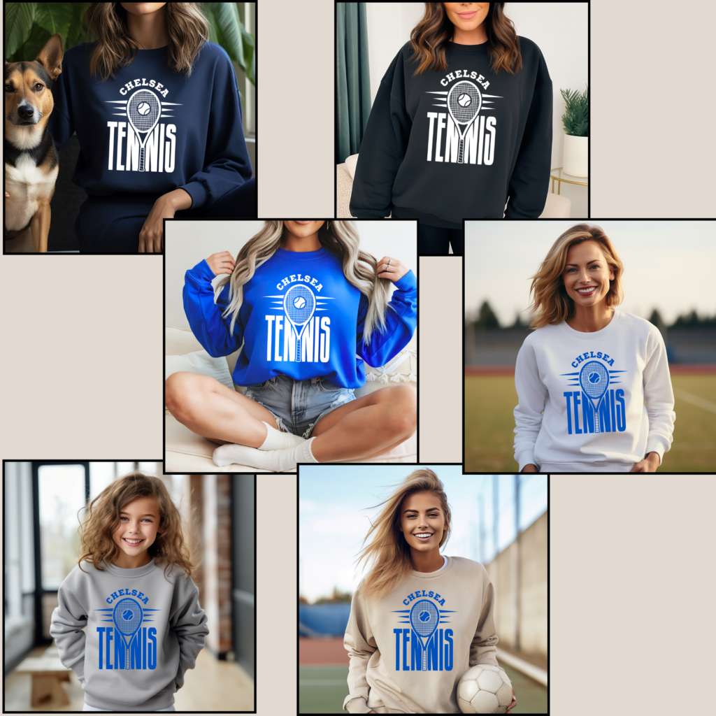 Chelsea Samples Rma Chelsea Tennis Racket Sweatshirt Collection - Crafting with Brandy
