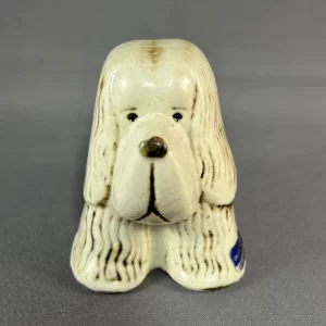 Lisa Larson Spaniel dog Gustavsberg Pottery Figurine VNTG Sweden STICKER No box