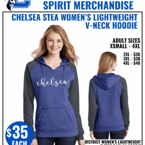 Chelsea Stea Women's Lightweight V-Neck Hoodie