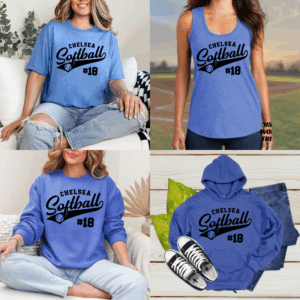 Chelsea Softball Swoosh Number Collection