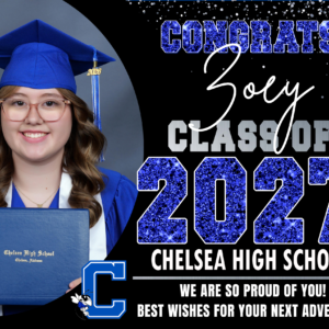 2027 Senior Yard Sign with Photo – Glitter Design
