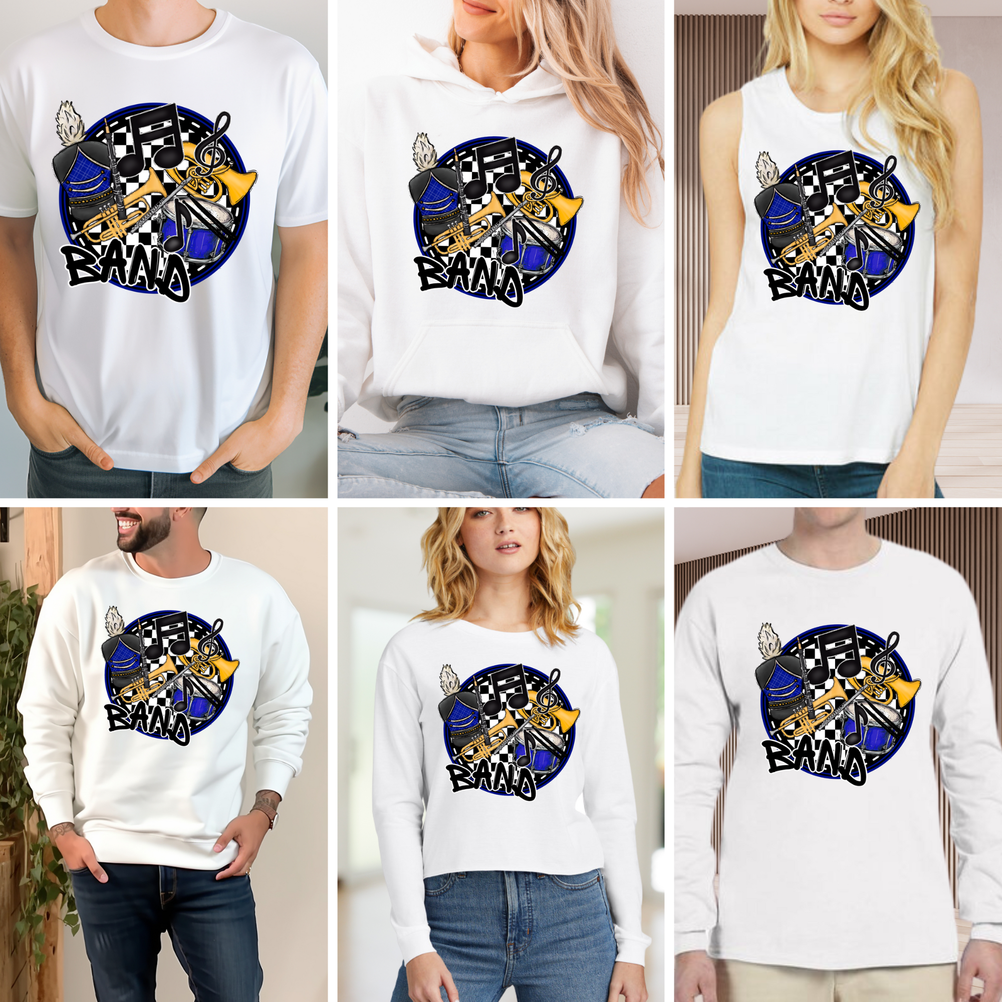 Band Blue Circle Frame Collection