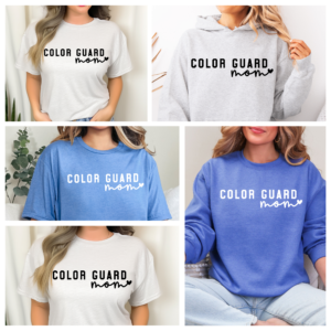 Color Guard Mom Heart Collection