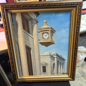 Clock Tower Art Work Unsigned