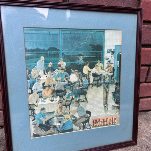 Clubhouse on a Rainy Day 19th Hole Framed Print Golf Art