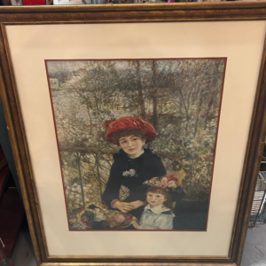 1881 Two Sister Renoir Print Framed Large