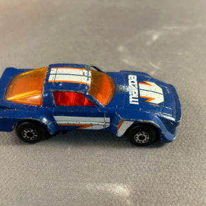 1982 Matchbox Mazda RX7 Blue IMSA Racecar 1/56 Made in Macau- Loose