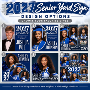 2027 Senior Yard Sign with Photo – Modern Design